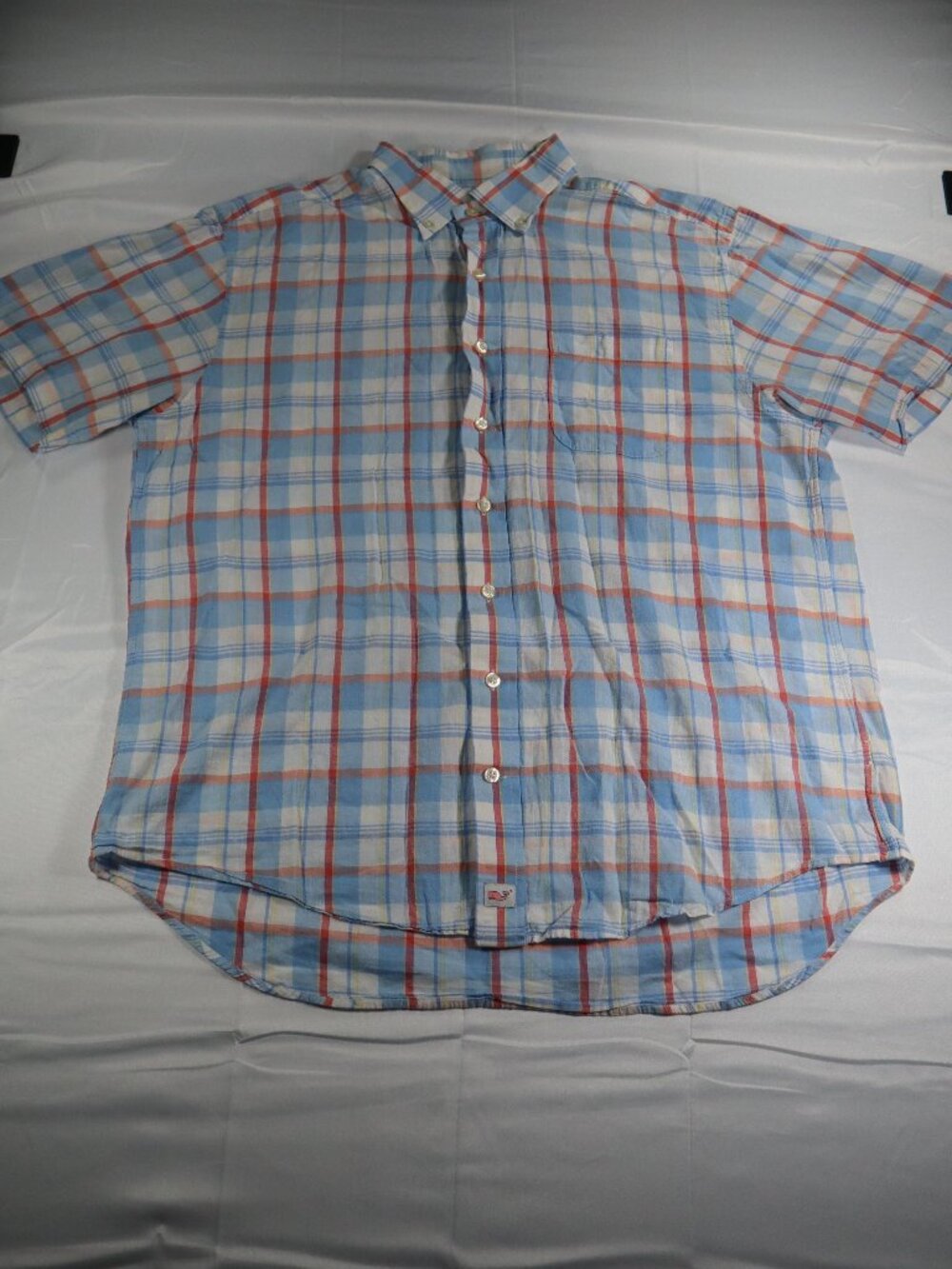 Vineyard Vines by Shep & Ian Short-sleeve Plaid Classic Fit Murray Shirt Men's L
